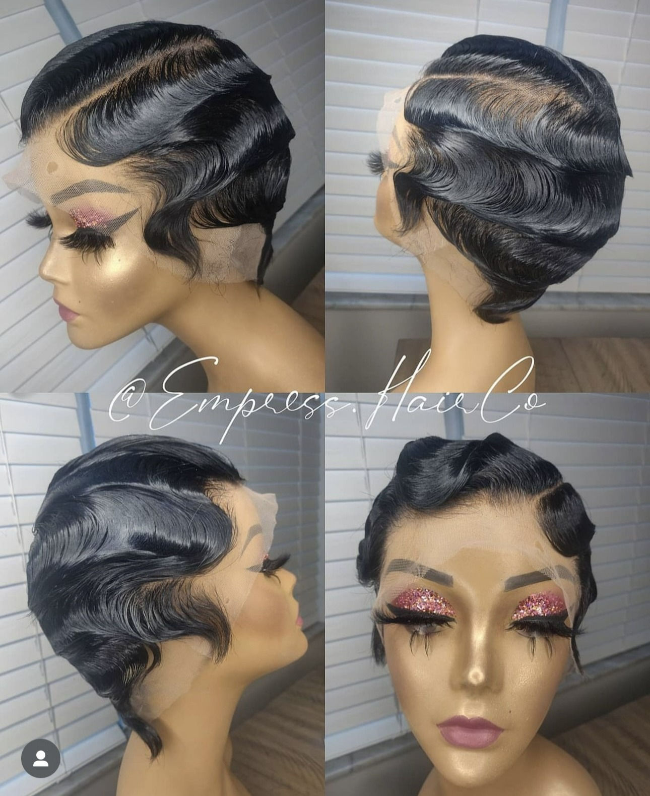 Mona Finger Wave HD Full Lace Wig
