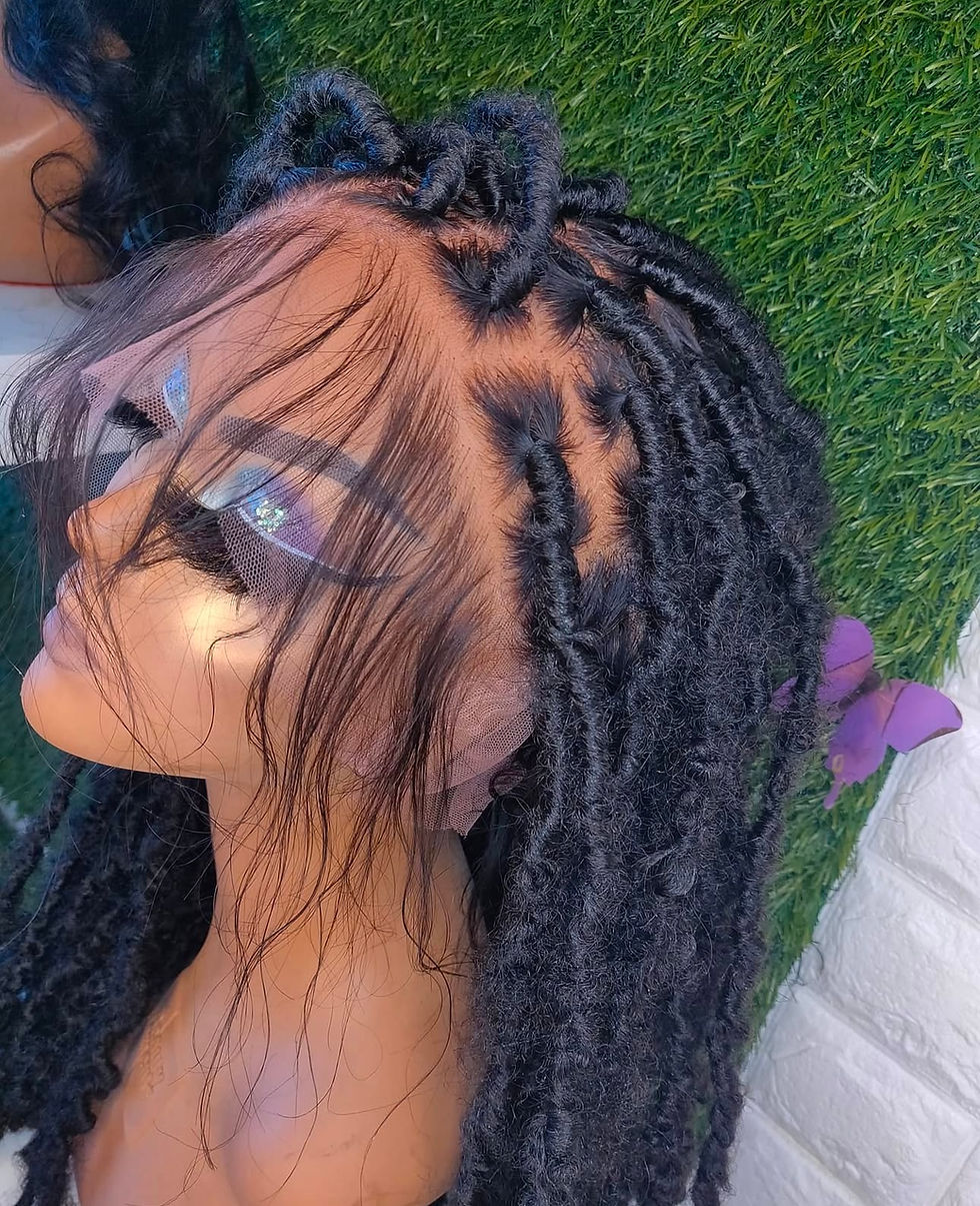 Thumbnail: Boho Butterfly Locs 18in Full Lace Unit 