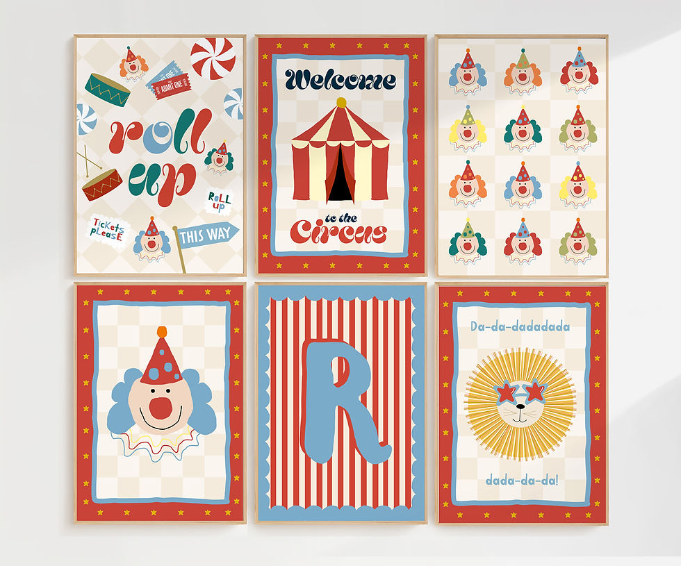 Thumbnail: Circus clown print