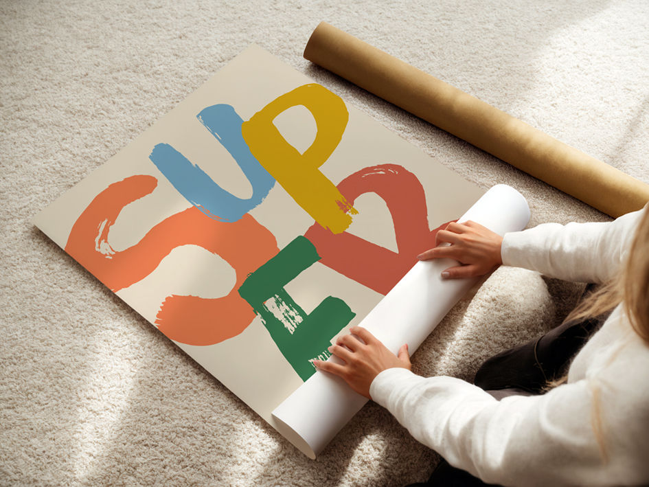 Thumbnail: 'SMILE' toddler nursery quote prints