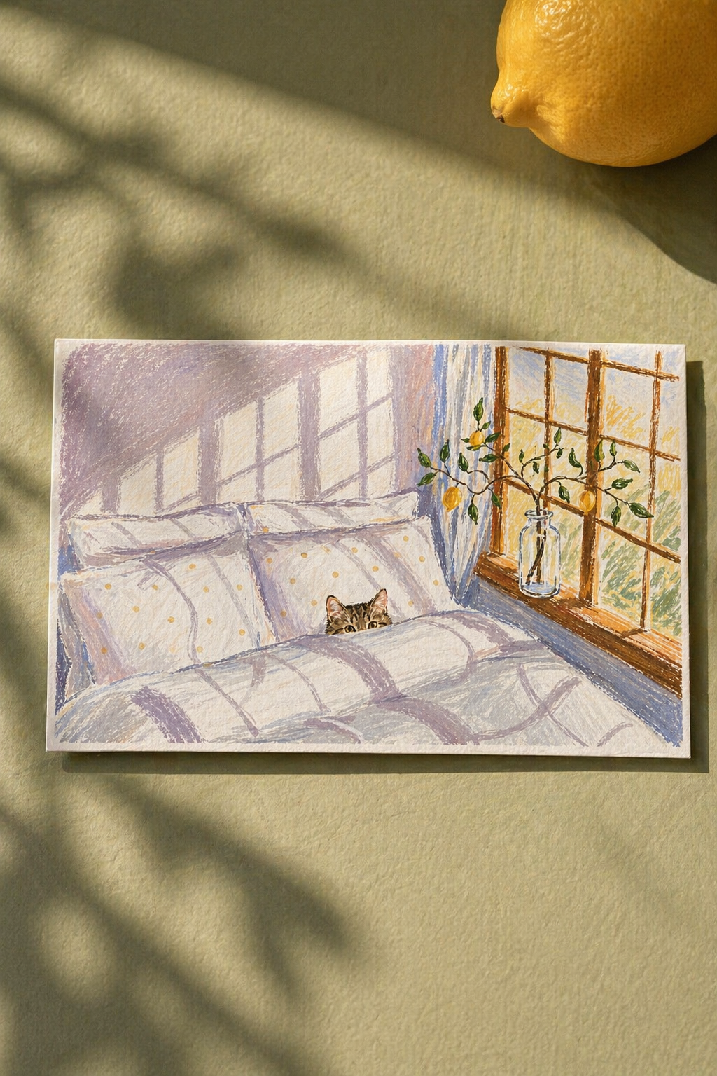 Matcha the Cat in Italy Postcard