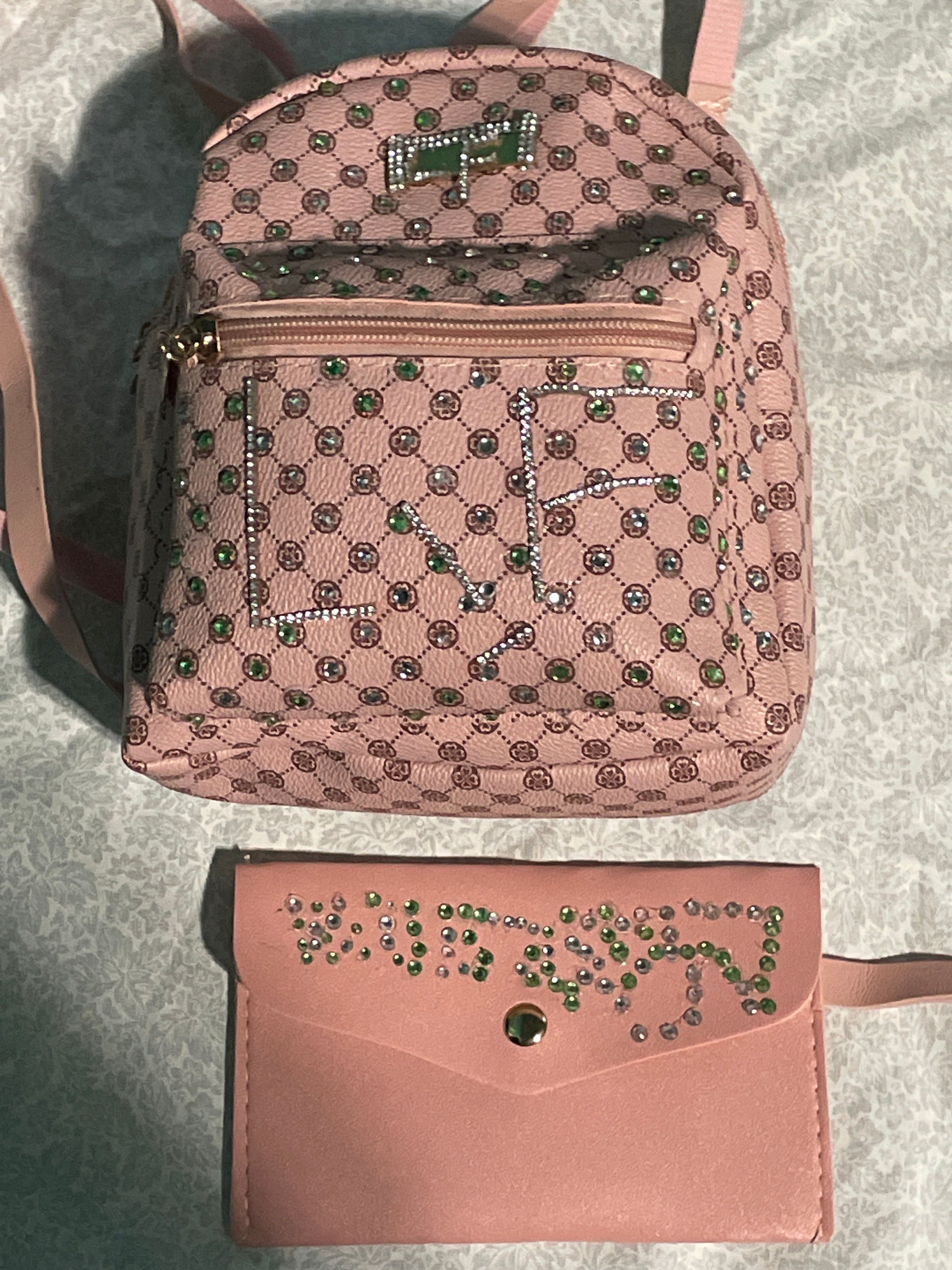 Gem stone l&fb bookbag purse