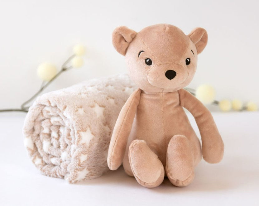 Oso Mantita Marrón 100x100cm