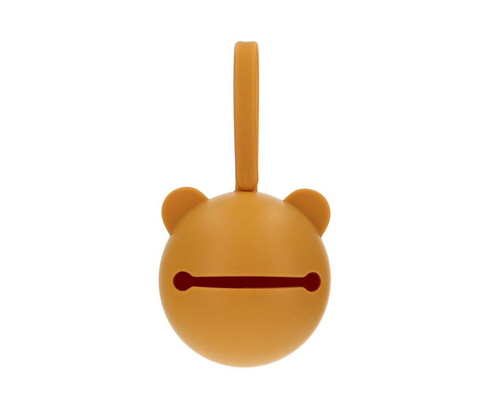 Miniatura: Portachupetes Silicona Bear Mostaza