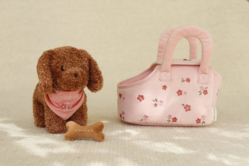 Miniatura: Perrito Peluche Jackie con Bolsa - Little Dutch
