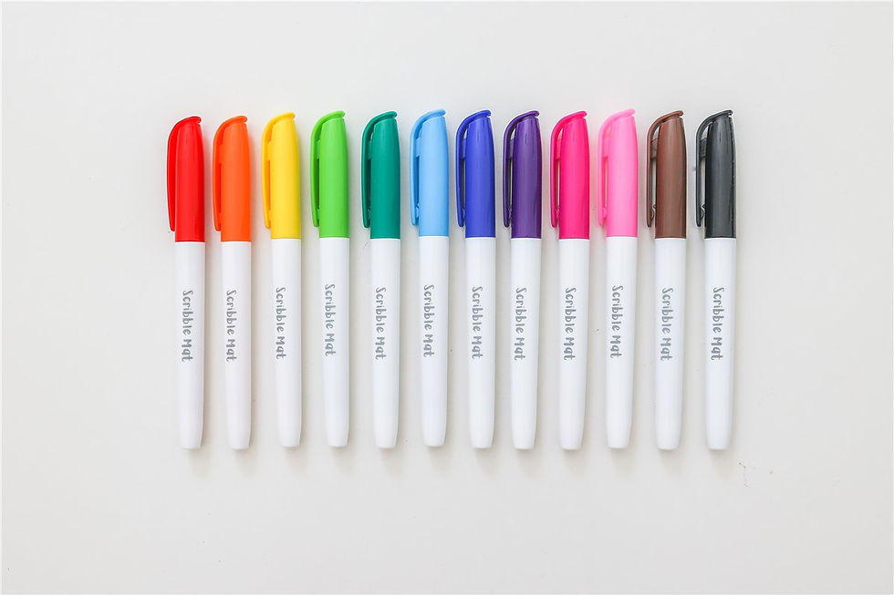 Miniatura: Estuche con 12 Rotuladores - Scribble Mat
