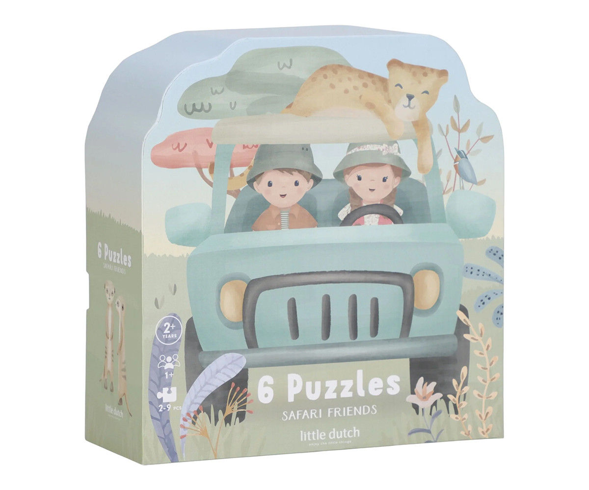 Puzzle 6 en 1 Safari Friends - Little Dutch