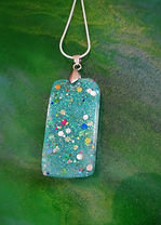 Pendentif,violon,turquoise,résine,argent,jewel