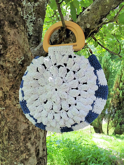 sac, sac à main, sac DIY, DIY, sac en corde, sac crochet, crochet, sac blanc, sac bleu, sac en crochet boheme, boheme,bois,
