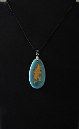 bijou, bois,turquoise,or,art,lovi,cordon,suédine,jewel,blue