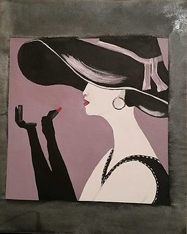 loviat,tableau,toile,peinture,paint,canvas,art,rétro,femme,art déco