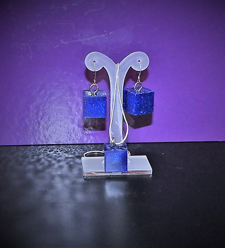 bijoux, résine, résinart,jewel,charbon,noir,pièce unique,cadeau,femme,argent,bleu