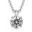 Thumbnail: Sterling Silver Moissanite Diamond Pendant Necklace
