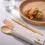 Thumbnail: Portable Bamboo Cutlery Set Travel Camping Utensils Fork Spoon Knife Straw Set