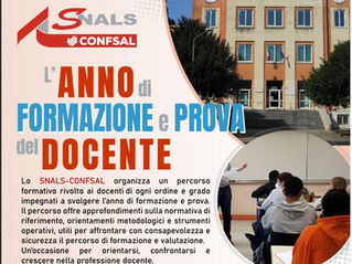 CORSO DI FORMAZIONE DOCENTI IN ANNO DI PROVA. INFORMAZIONI PRESSO LA SEGRETERIA PROVINCIALE