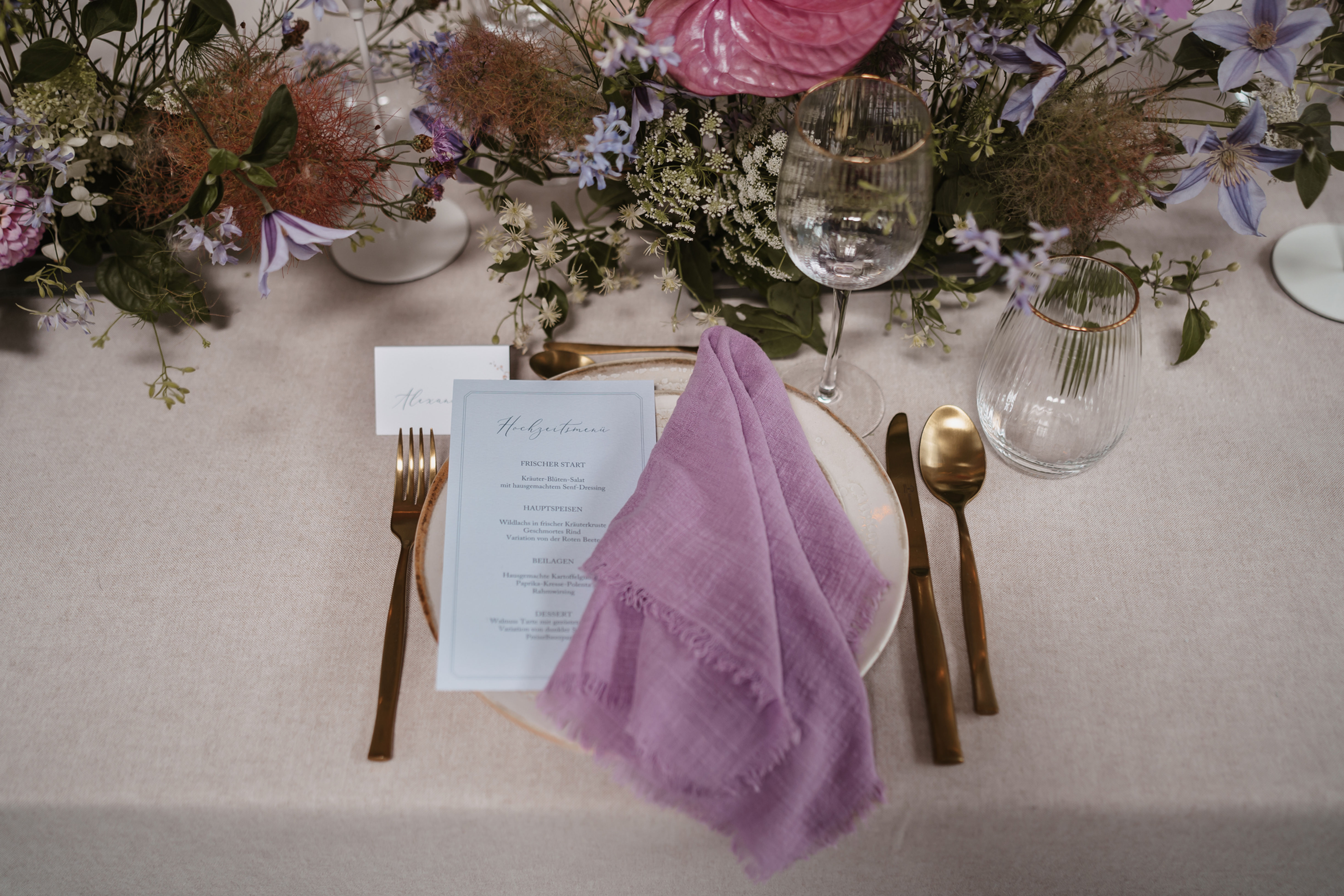 Serviette Baumwolle Dekorationsverleih für Events mitliebeverliehen