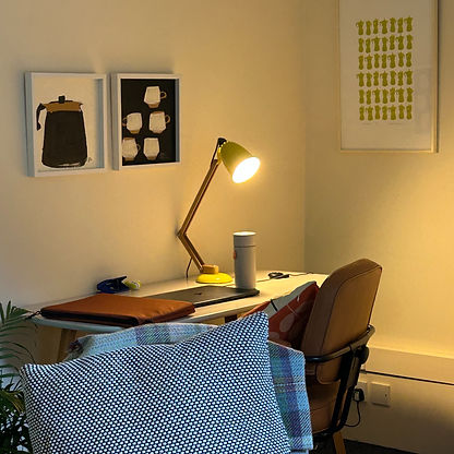 Desk and chair in counselling and therapy space in Hexham.