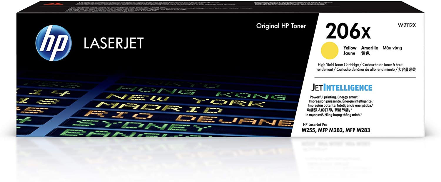 HP 206X High Yield Yellow Toner Cartridge (W2112X)
