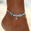 Thumbnail: Turquoise & Starfish Charm Beaded Anklet