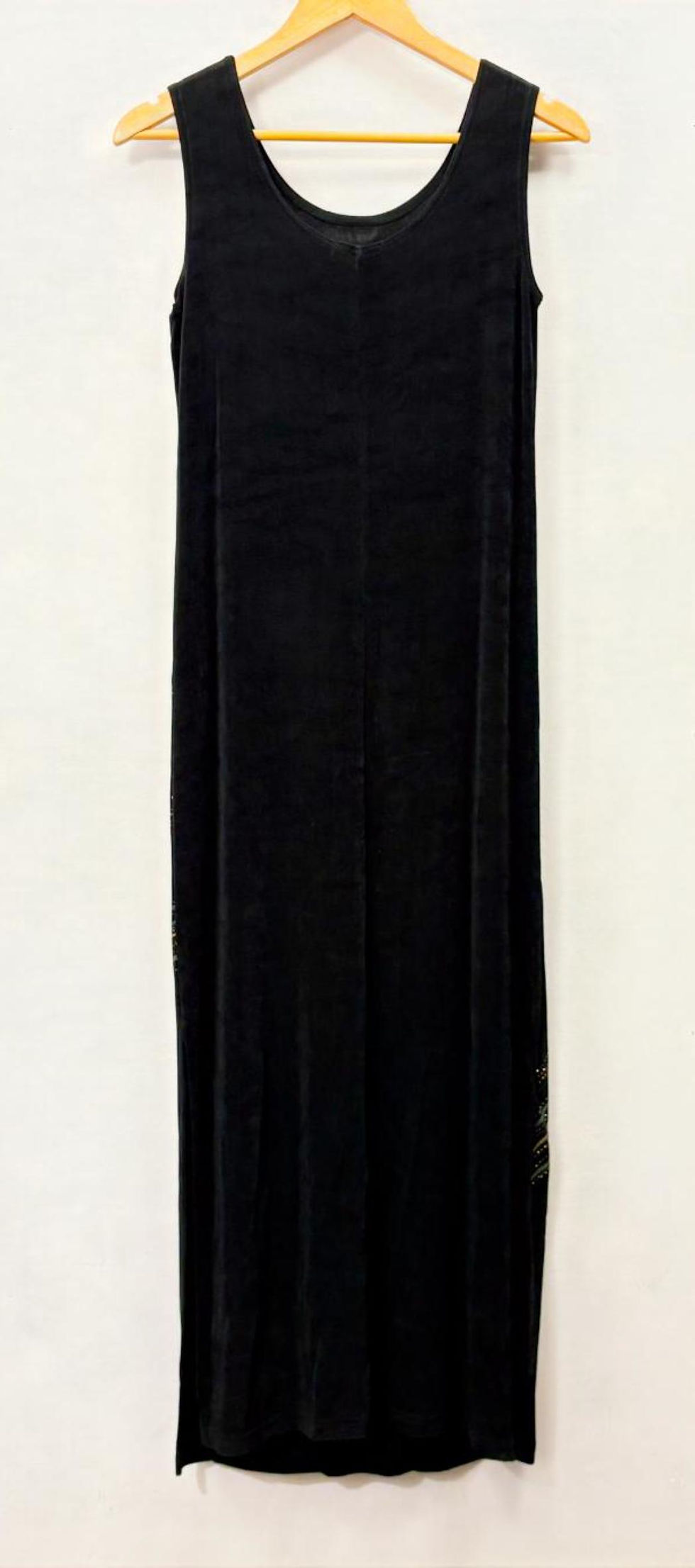 Thumbnail: Sleeveless Black Dress with Metallic Stitch | Vintage Boutique Find | Size 10
