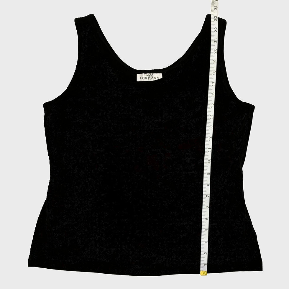 Thumbnail: Lori Ann Montreal Black Velvet Tank – Size 15/16