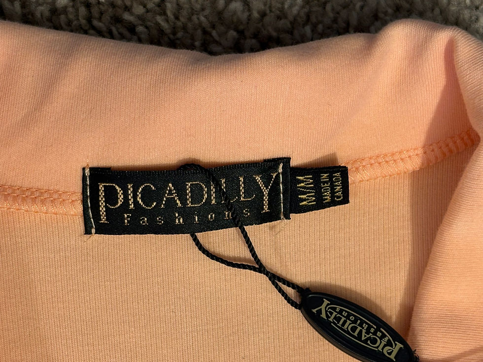 Thumbnail: Picadilly Peach Sleeveless Zip-Up Vest – Soft Cotton Blend Made in Canada