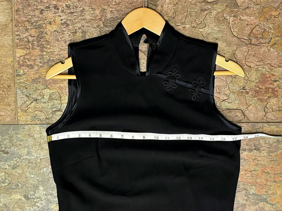Thumbnail: Algo Black Sleeveless Midi with Asymmetric Hem | Size 10 | Made in Canada