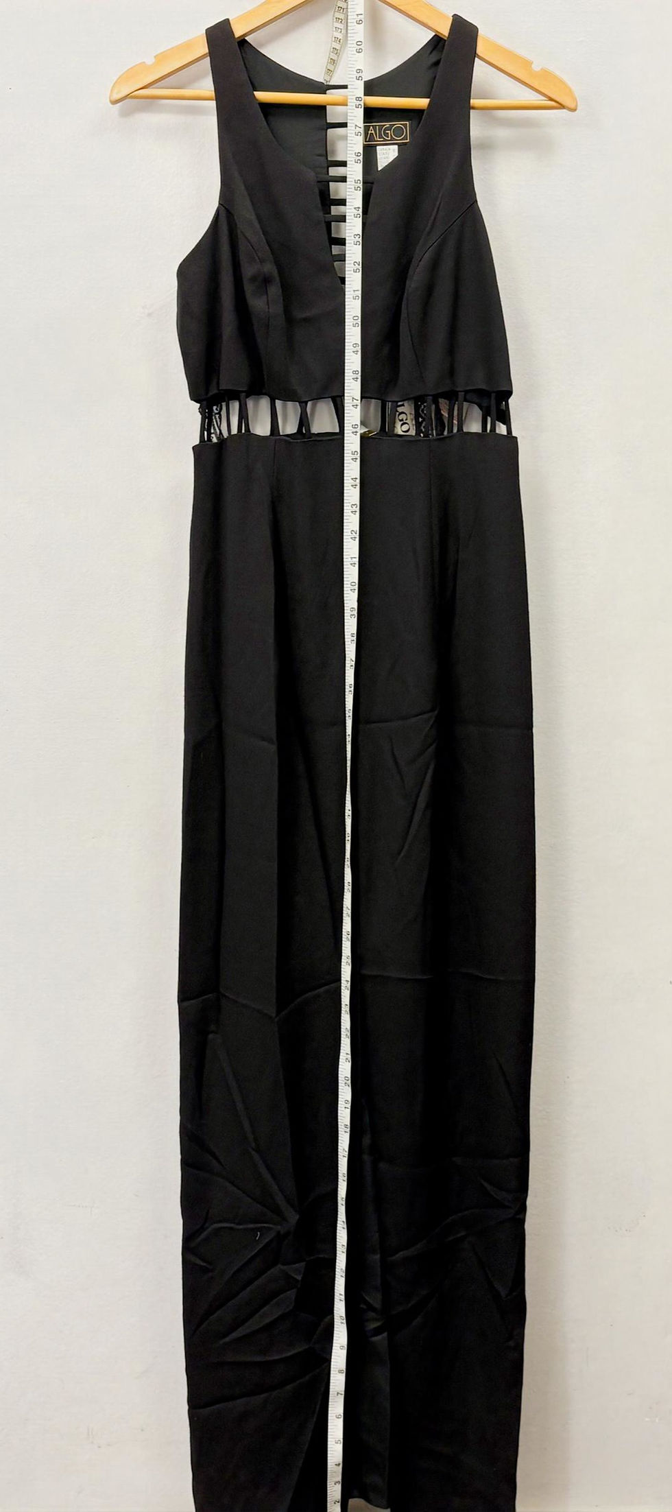 Thumbnail: Algo Draped Midi Dress — Rayon/Acetate Blend | Size 10 | Curated Boutique Find