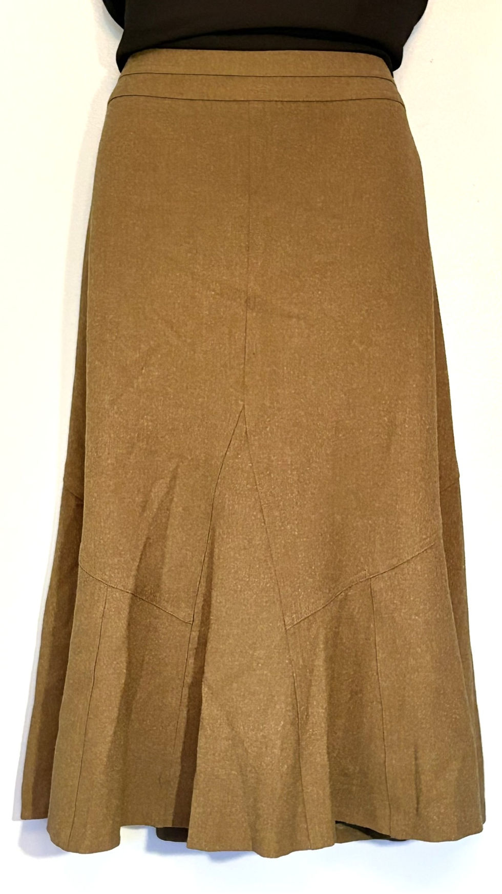 Thumbnail: Lana Lee Gray Wool Blend Skirt – Lined Mid-Length Made in China