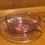 Thumbnail: Vintage Pink Depression Art Deco Glass Cup & Saucer | Federal Glass Madrid Style