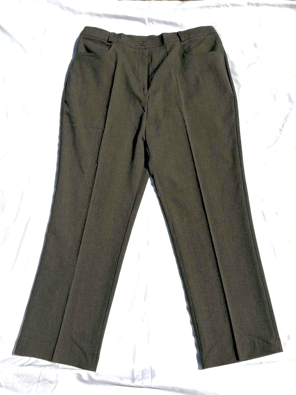 Thumbnail: Charcoal Work Pants | Vida Petites Boutique | Canadian Ethical Fashion | Size 16