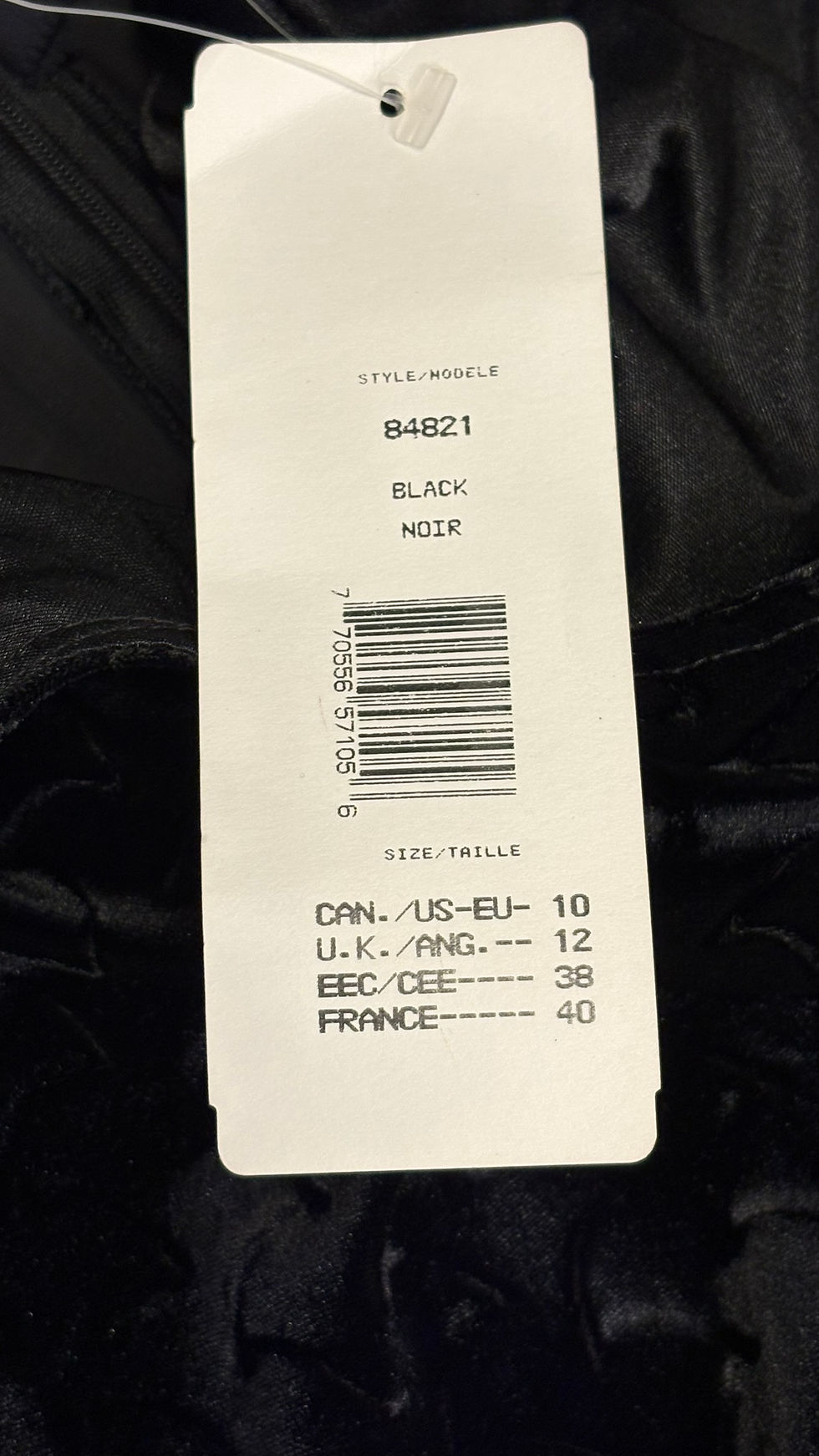 Thumbnail: Algo Black Textured Sleeveless Gown | Size 10 | Made in Canada