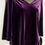 Thumbnail: Deep Purple Velvet Top – Luxurious Soft Sheen, Elegant Draped Front, Sustainable