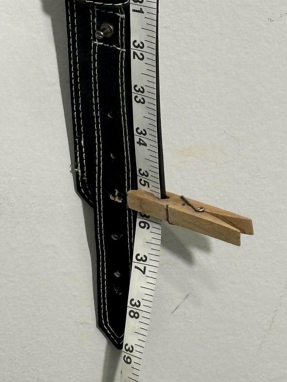 Thumbnail: Black Pleather Belt w/ Metal Hoop & Stud Detail – 36" | Statement Belt