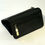 Thumbnail: Black Pleather Tri-Fold Wallet | Boutique Accessory | Snap Closure | Slim