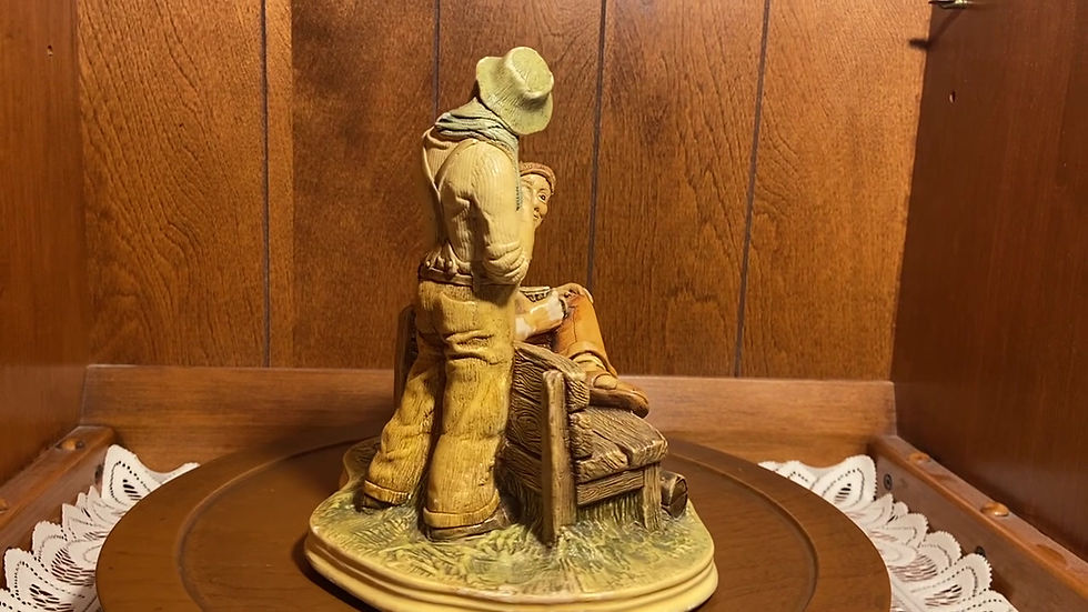Thumbnail: Vintage Naturecraft Ltd "Bowls Conversation" Figurine England
