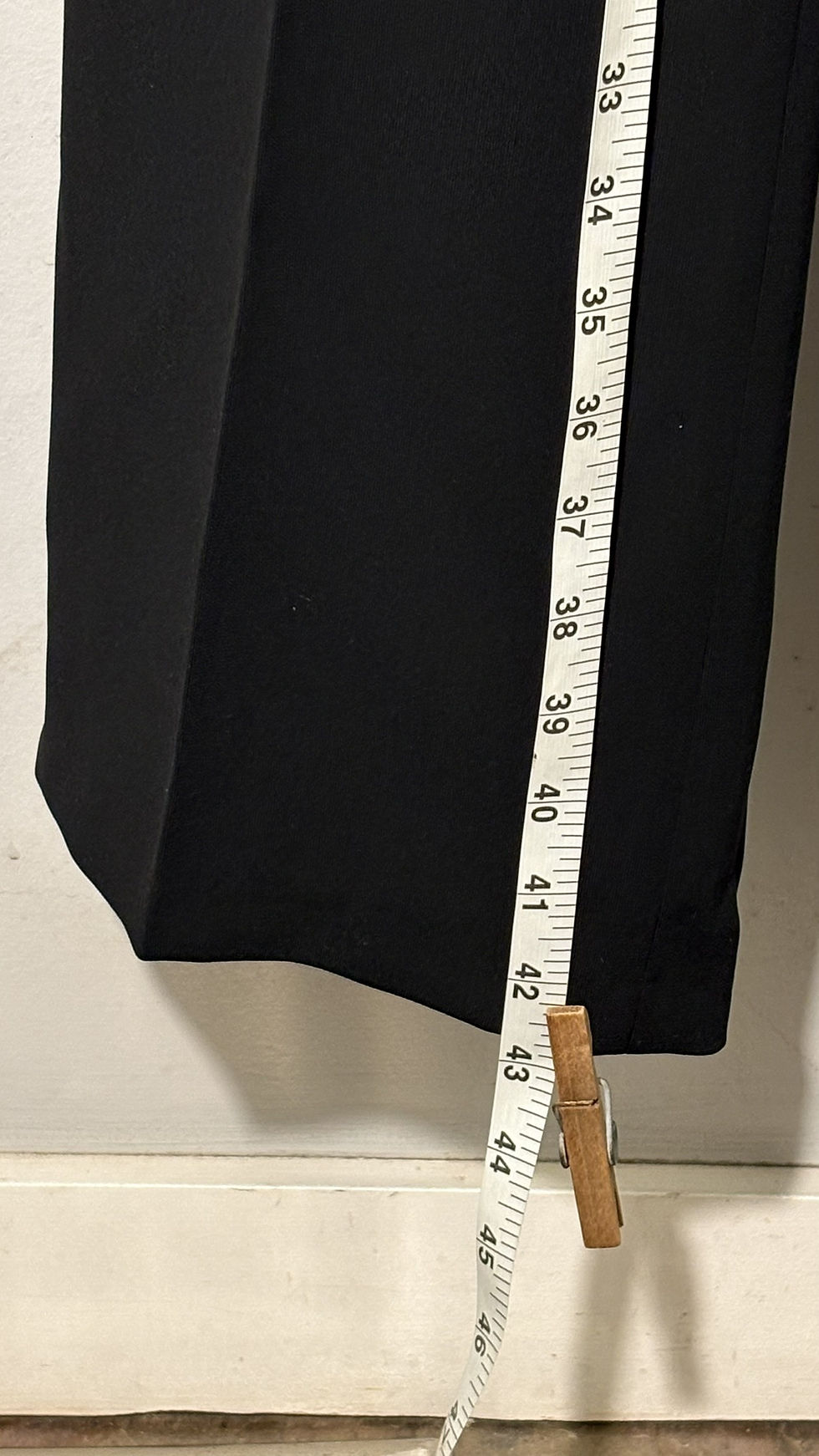 Thumbnail: Tribal wide-leg black dress pants size 8, elegant rescued boutique stock