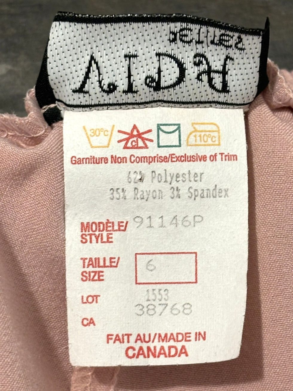 Thumbnail: Vida Petites blush pink pants size 6, soft rayon blend, rescued boutique stock