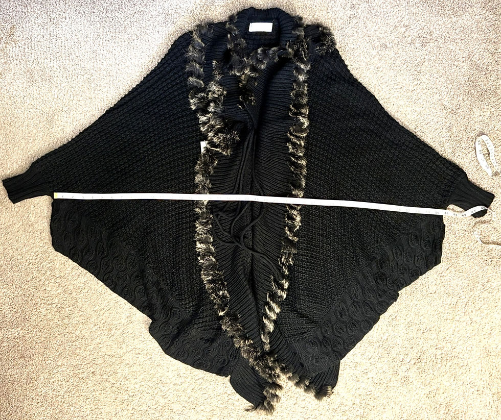 Thumbnail: Unique Int’l Italy Design Wool-Blend Wrap Cardigan – Fringe Trim Boho Style