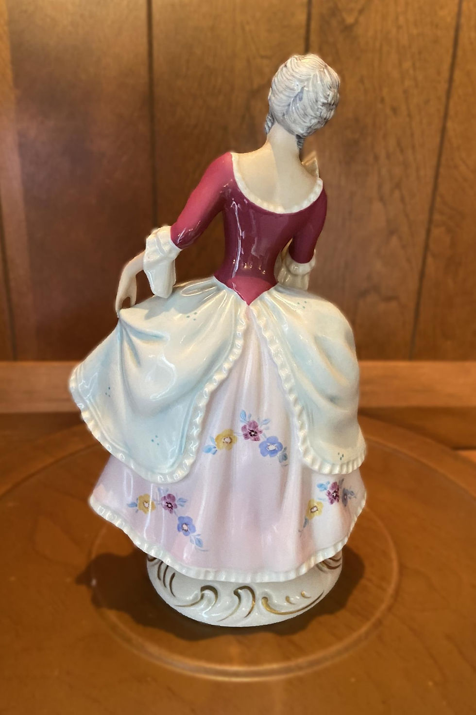 Thumbnail: Vintage Royal Dux Porcelain Figurine | Elegant 18th Century Lady Holding Fan