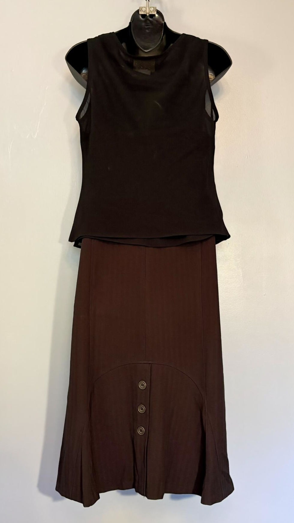 Thumbnail: Lana Lee Gray Stretch Pencil Skirt – Wool-Blend Lined Made in China
