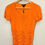 Thumbnail: Bright Orange Ruched Top – Short Sleeve Statement, Side Gathering, Sustainable
