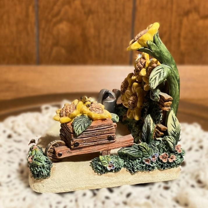 Thumbnail: Sunflower Figurine with Bird – Summer Decor Collectible by Goebel