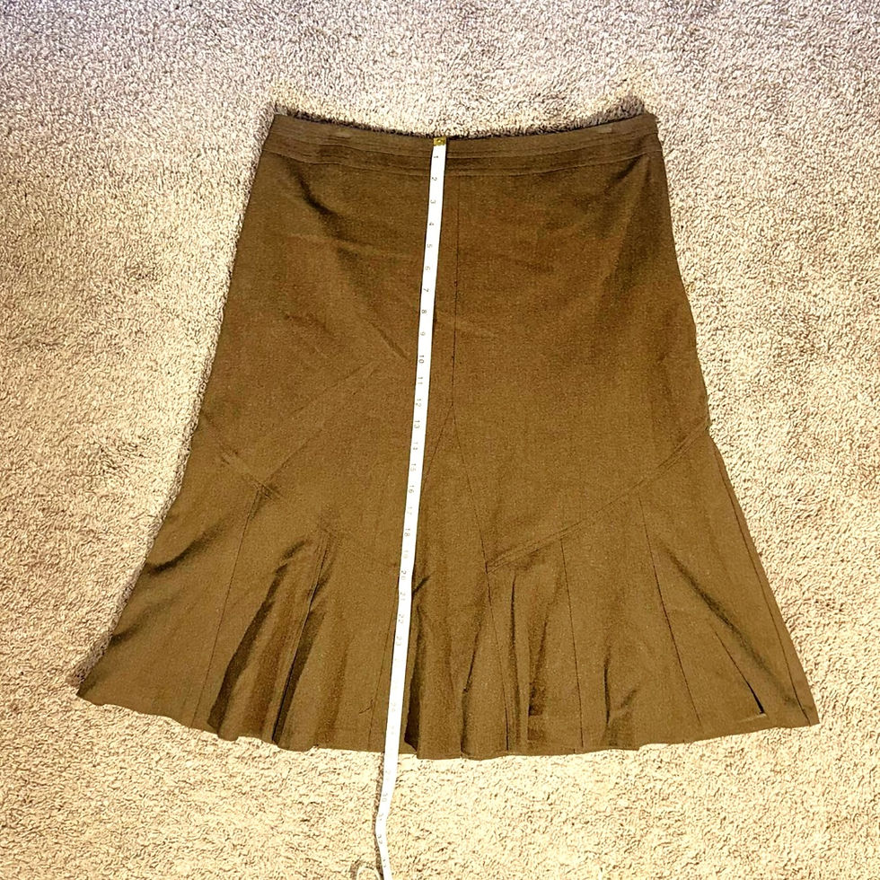 Thumbnail: Lana Lee Gray Wool Blend Skirt – Lined Mid-Length Made in China
