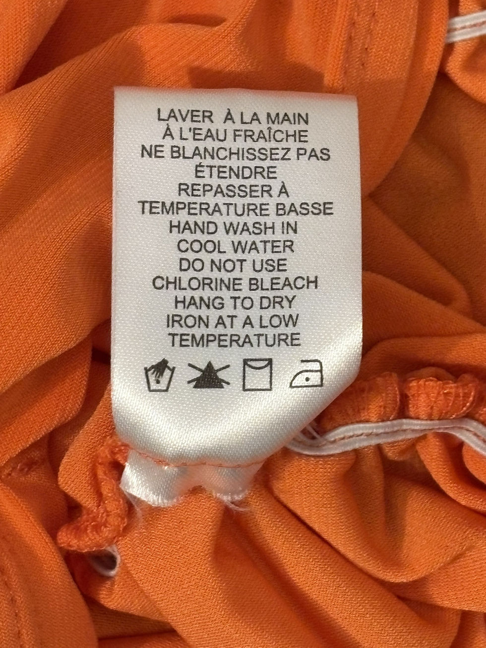 Thumbnail: Bright Orange Ruched Top – Short Sleeve Statement, Side Gathering, Sustainable