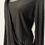 Thumbnail: Black Asymmetrical Drape Top – Soft Viscose Knit, Modern Side Gathering