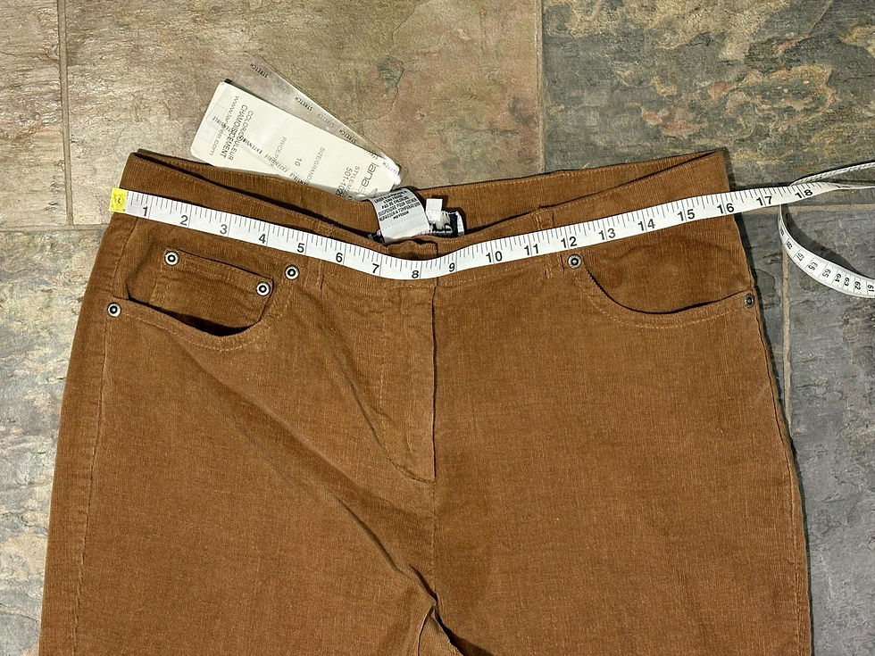 Thumbnail: Lana Sport cotton blend pants sizes 6, 8 & 10, brown tones, rescued boutique