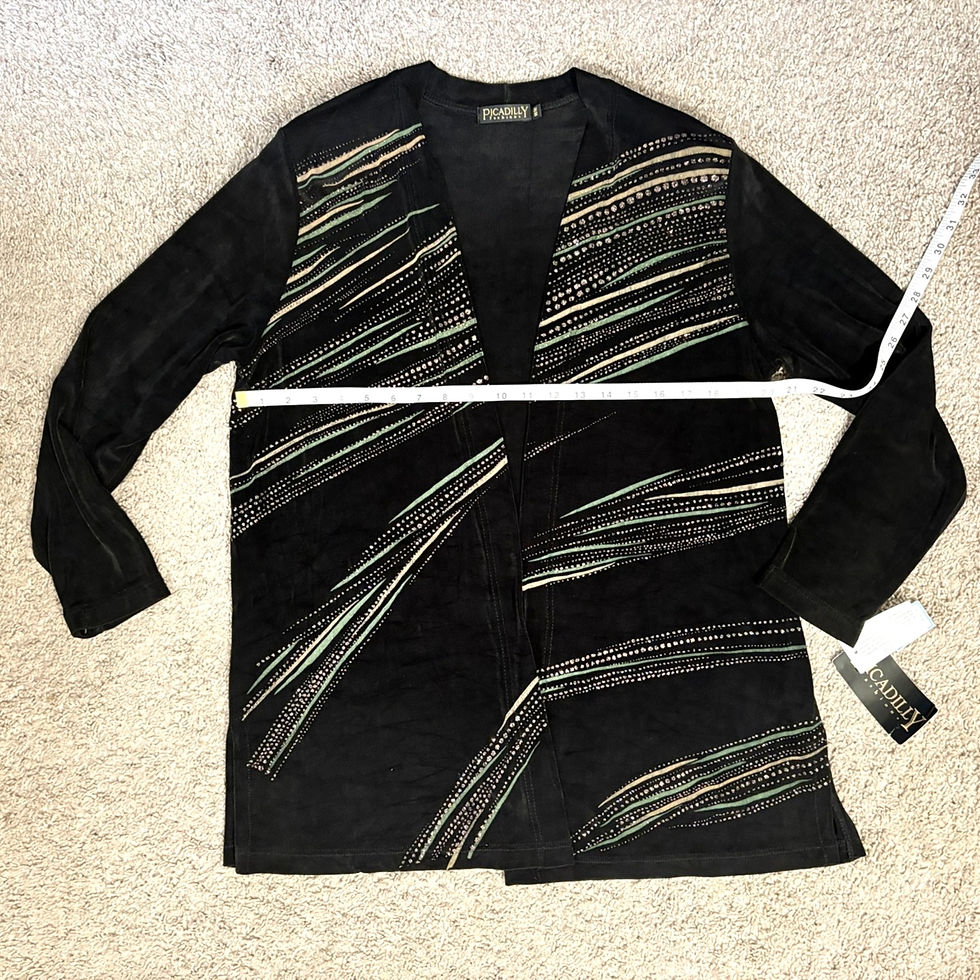 Thumbnail: Picadilly Chocolate Brown Striped Cardigan – Elegant Open Knit Jacket Made in Ca