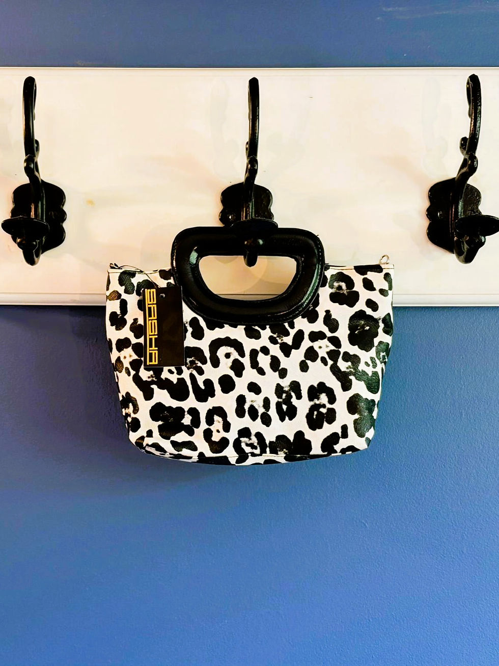 Thumbnail: Sasha Leopard Print Bow Handle Bag