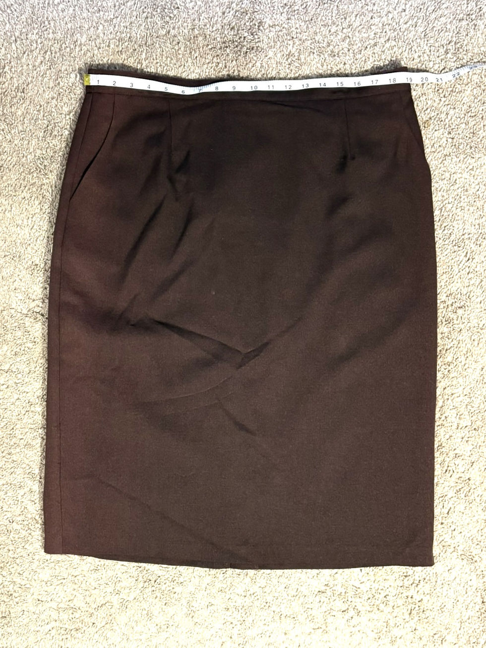 Thumbnail: Jahhan Black Midi Skirt – Classic Polyester Formal Made in Canada